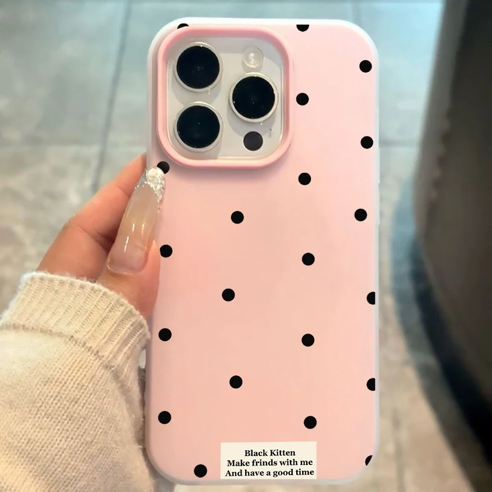 Für Samsung Galaxy S21 S26 S25 S24 S23 S22 Ultra Plus FE Hülle Minimalistische Polka Dots Abdeckung Für A37 A36 A54 A55 A56 Drop INS Funda – Detail 2