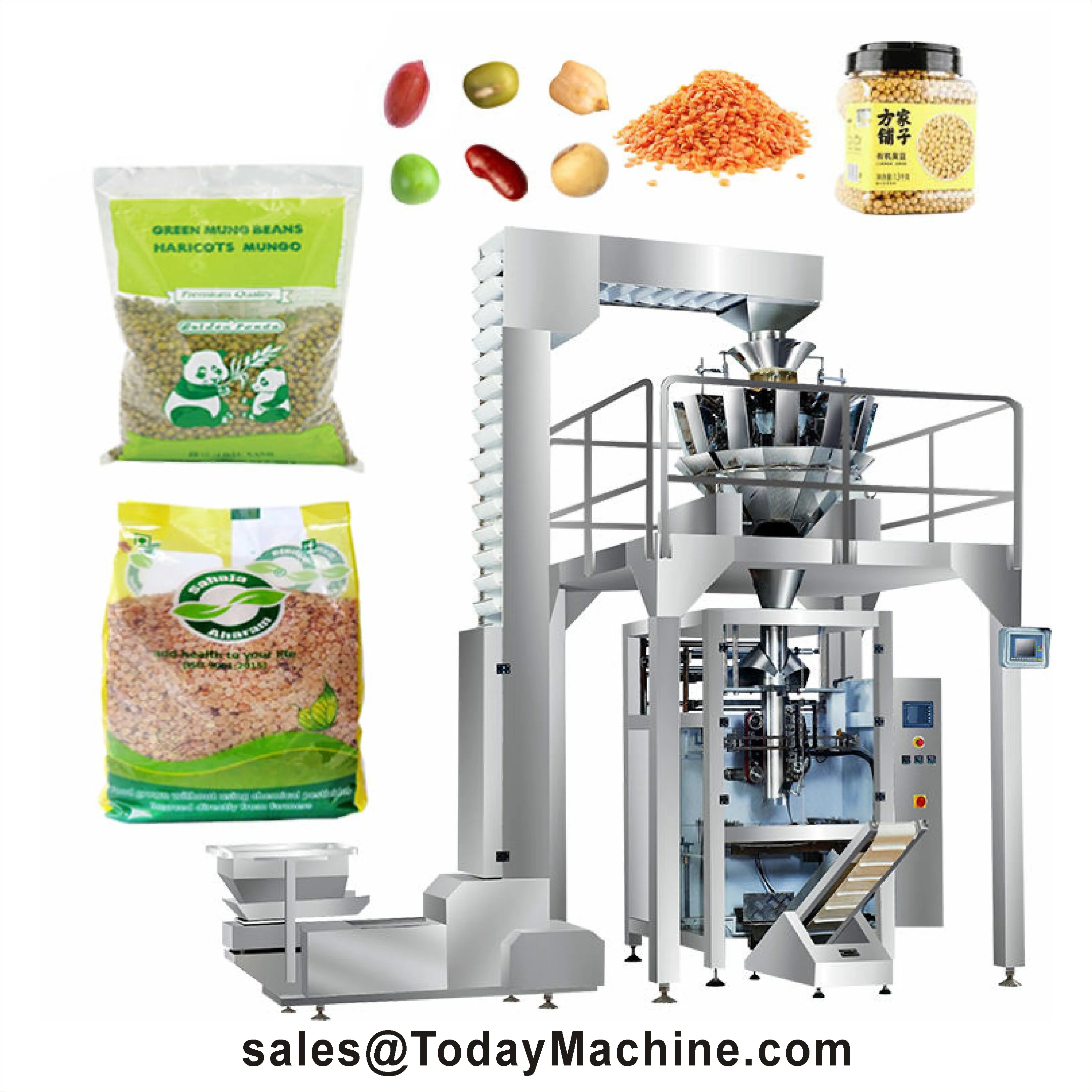 10-head Scale Automatic Multi-head Scale Weighing Filling and Packaging Machine/food Factory Weighing and Packaging Machine