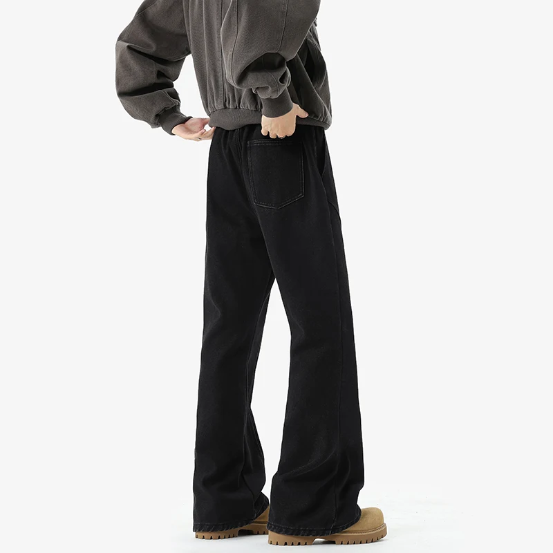 بنطلون جينز غير رسمي ربيع الخريف الرجال سليم صالح جينز سترتش الشارع الشهير مريحة حجم كبير غسلها الذكور ملابس عصرية