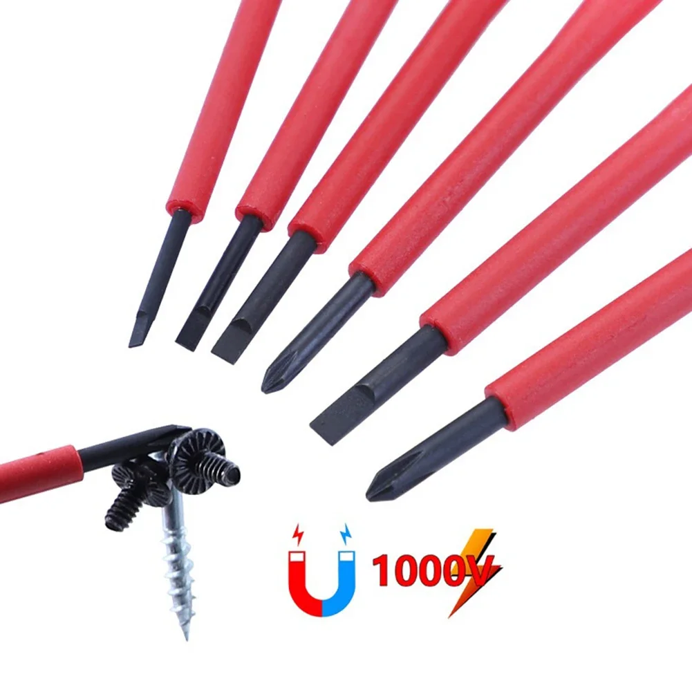 Insulated Screwdriver Set 6 In1 Screwdriver Bit Set 1000V Insulated Screw Driver Electrician Repair Tools Insulated Screwdriver