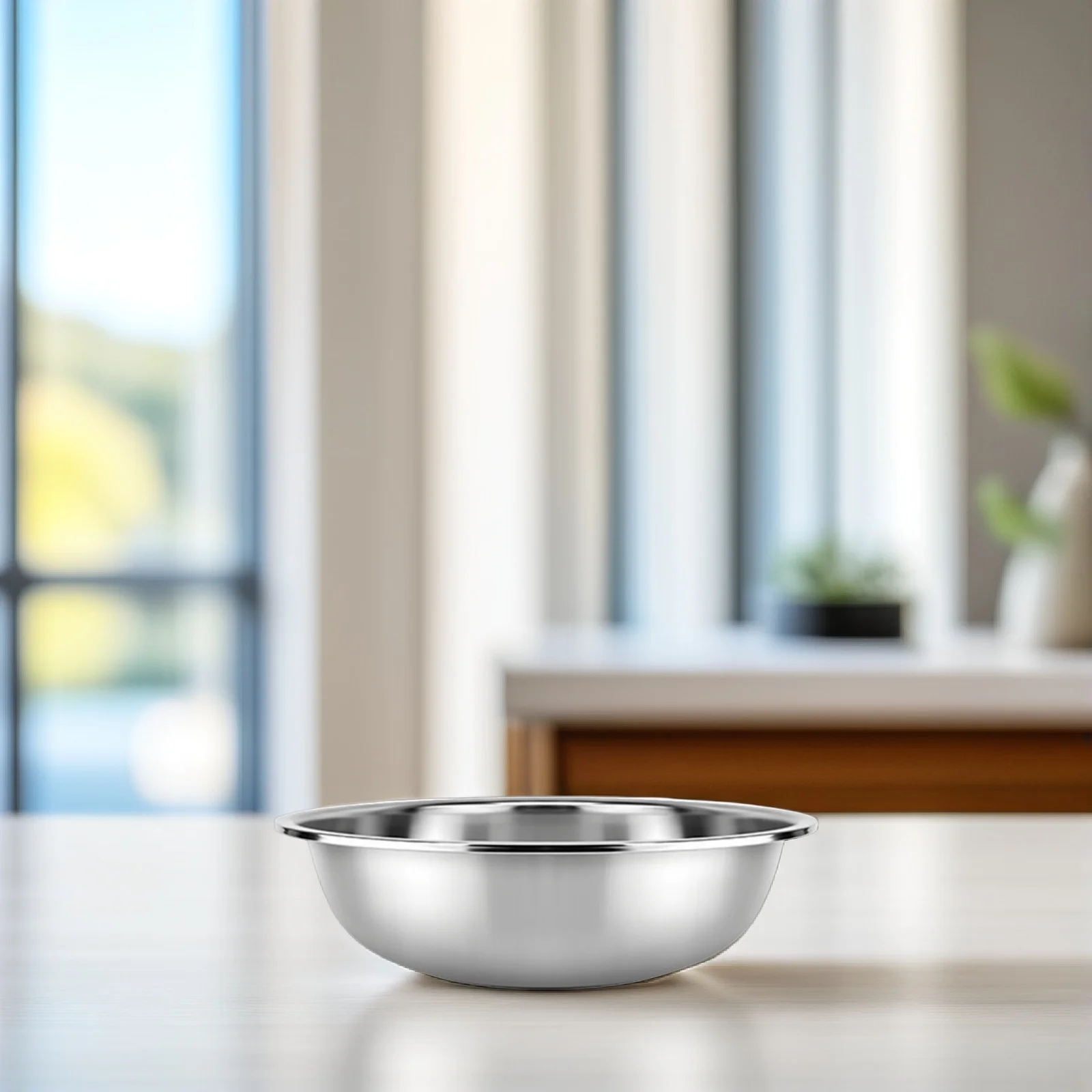 

Wash Stainless Steel Vegetable Basin Fruits Graduated Sink Large Flat Bottom Mixing Bowl