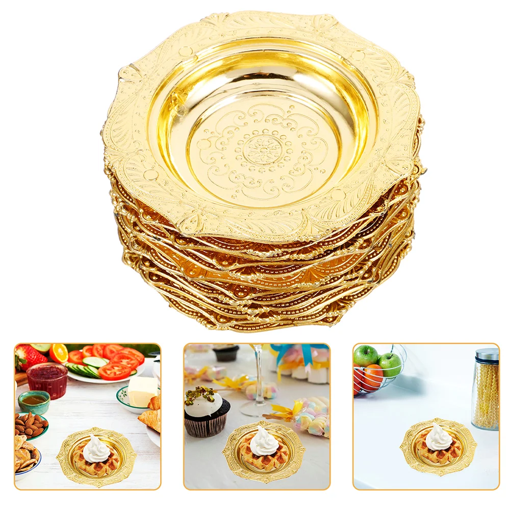 24 PCS Cake Tray Dessert Plate Serving Dishes for Entertaining Living Room Supplies Appetizer Kitchen Plates Autumn