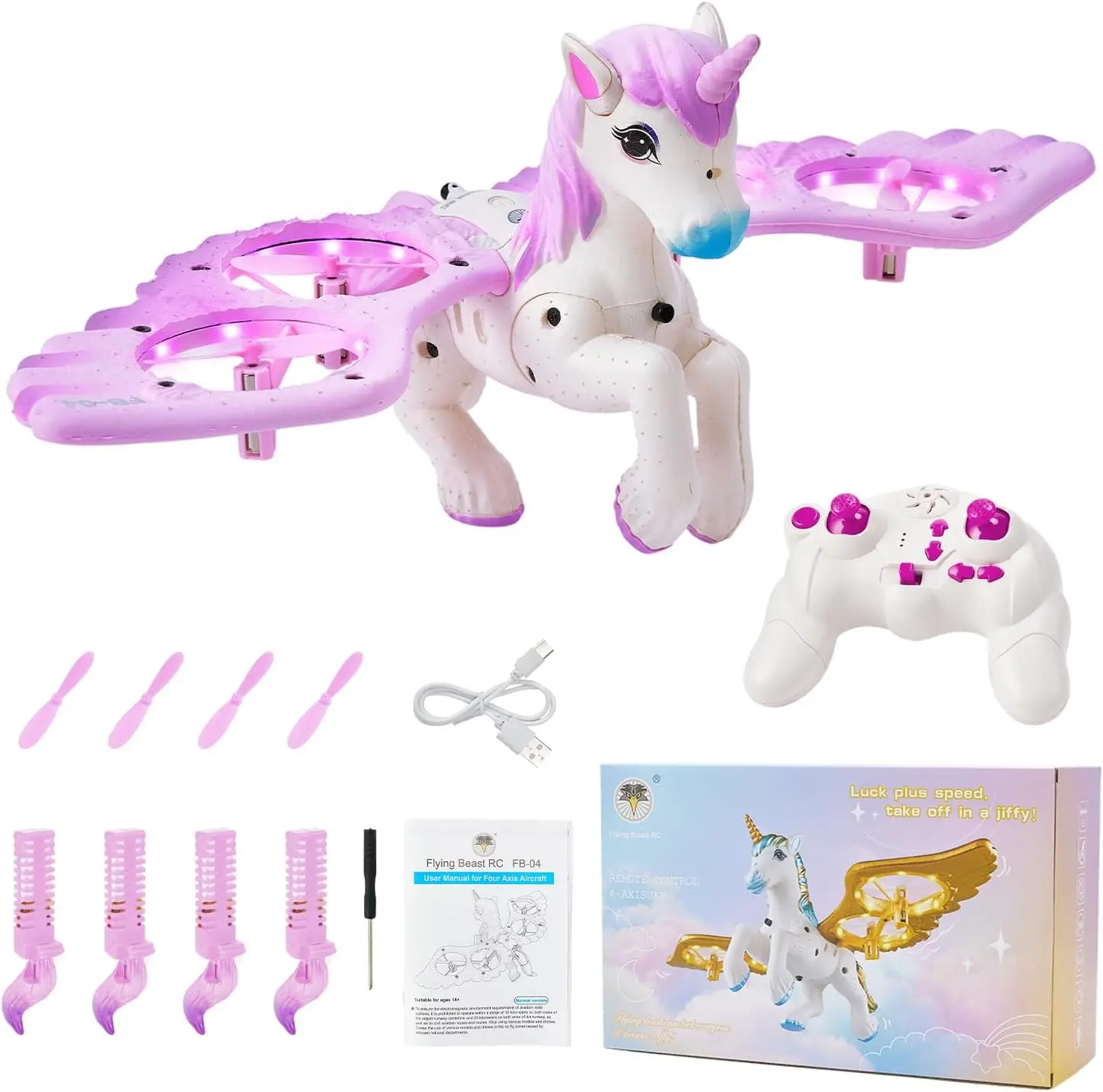 LED Light RC Airplane 360° Flip Headless Mode Remote Control Toy for Kids Aged 6+ Boys And Girls Flying Toy