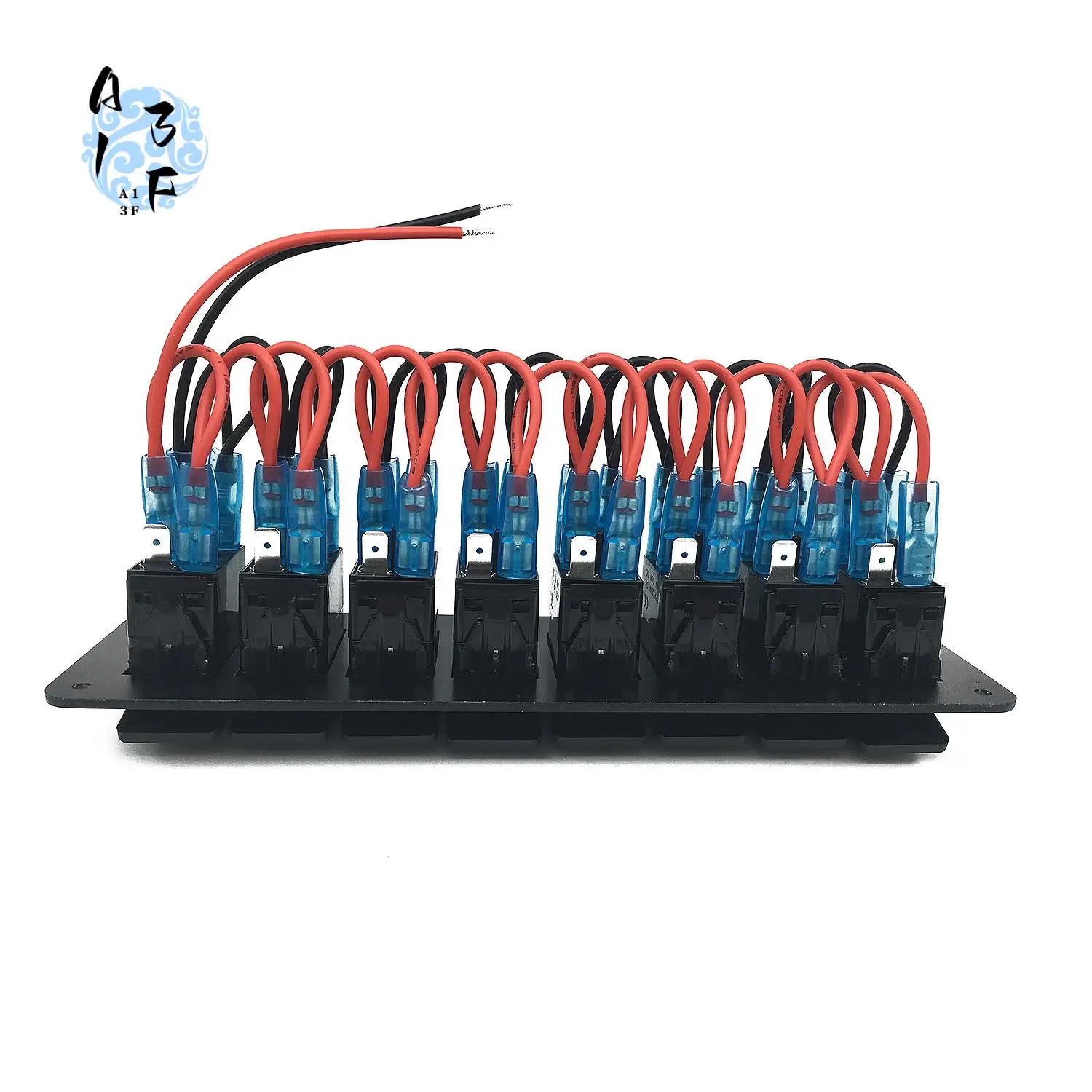 

A13F-Waterproof 8 Gang 2LED Light Rocker Switch Panel Circuit Breaker 12V Boat Marine