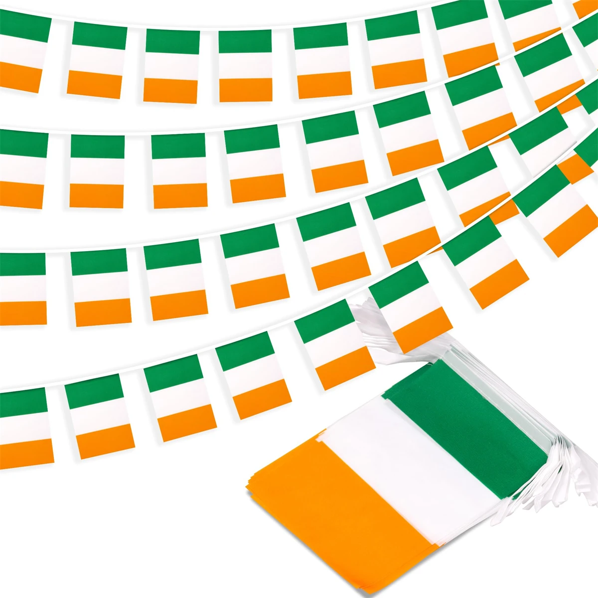 Ireland String Flag Pennant Banner Irish Flags Bunting St. Patrick's Day Hanging Ornament Holiday Decorations Party Supplies