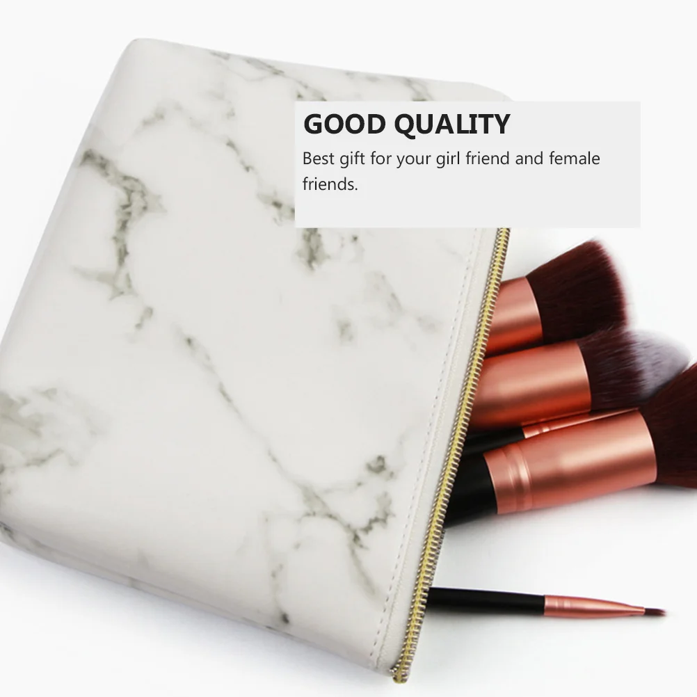 

Marbling Bag Travel Bags Marble Pattern High Capacity Makeup Pouch Pu Miss