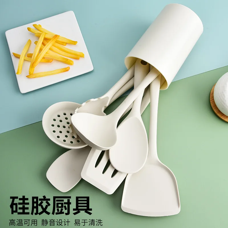 Kitchen Utensils Cooking Tools Silicone Spatula Soup Spoon Kitchen Accessories Cooking Non-Stick Heat-Resistant Kitchen Set