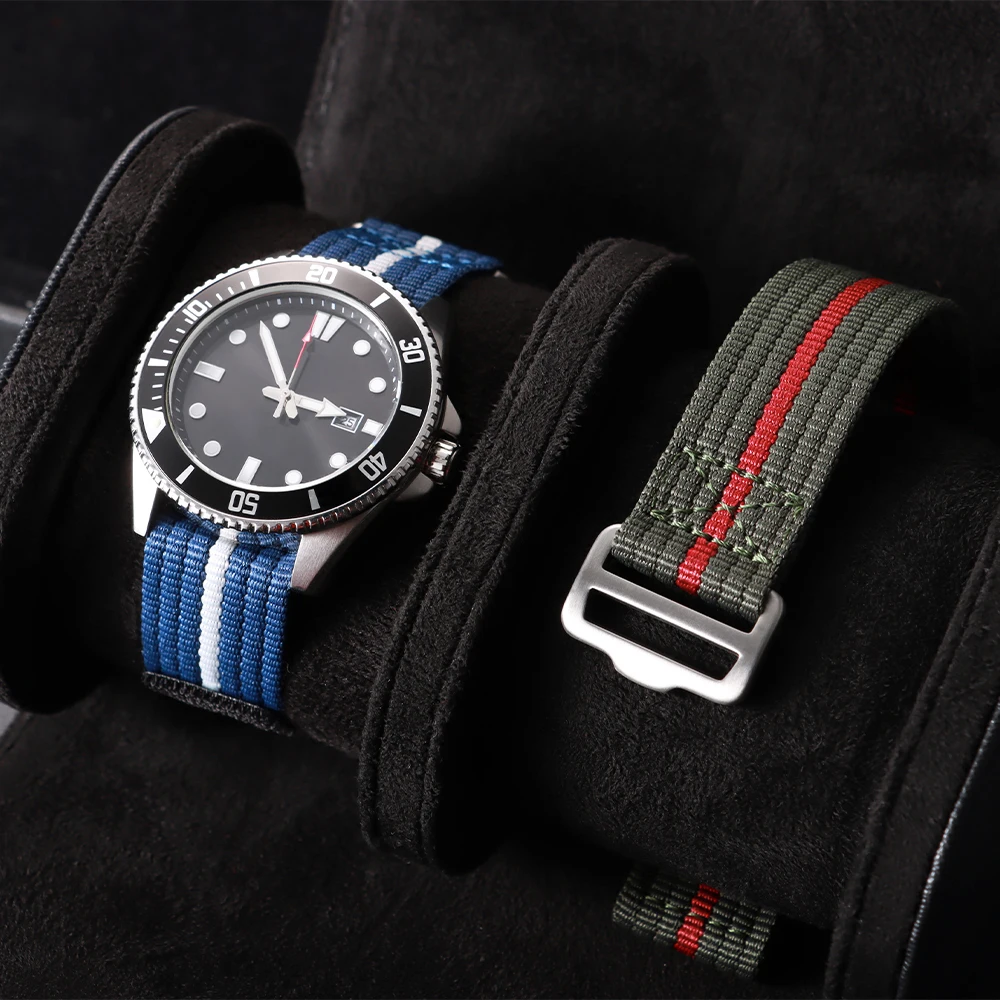20 مللي متر 22 مللي متر حزام النايلون ل Seiko ل تيودور هوك وحلقة السحابة حزام (استيك) ساعة الرجال العسكرية الرياضة سوار المعصم لأوميغا ل رولكس