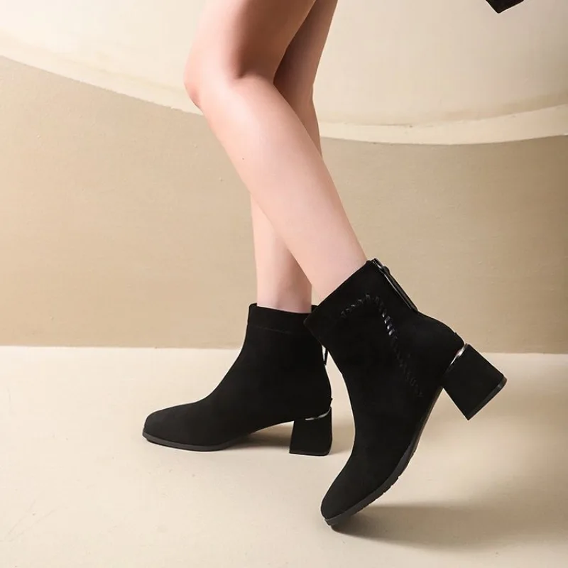 New Women's Boots Autumn Luxury Elegant Casual Short Shoes Women's Low Heel Comfortable Short Shoes for Women Plus Size 41 42 43