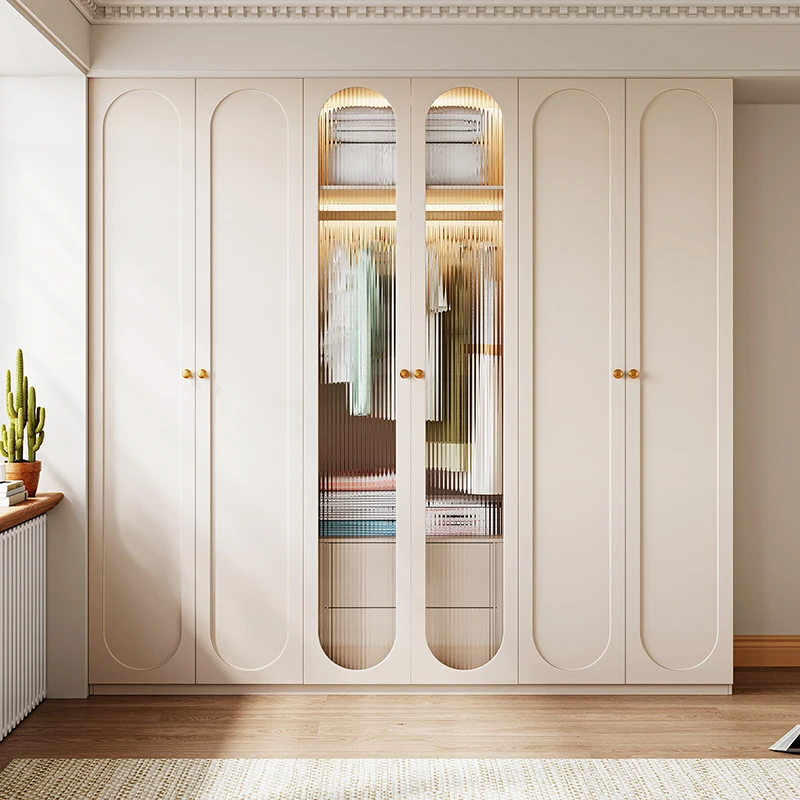 Wearable Modern Nordic Closet Organizer Bedroom Minimalist Wooden Wardrobe Space Saving Modular Guarda Roupa Furniture For Room