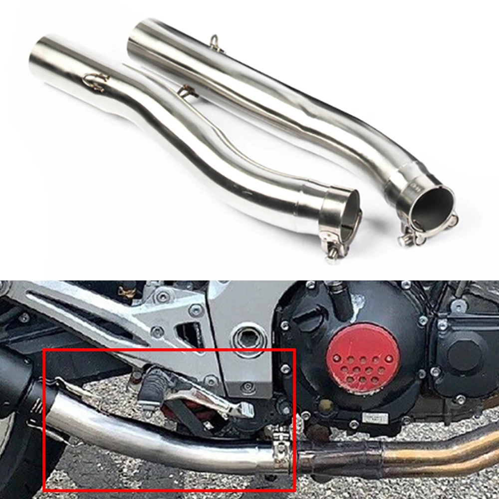 51MM For Kawasaki Z1000 2003-2006 Motorcycle Exhaust Pipe Middle Tube Muffler Connect Link Pipe Stainless Steel 2004 2005