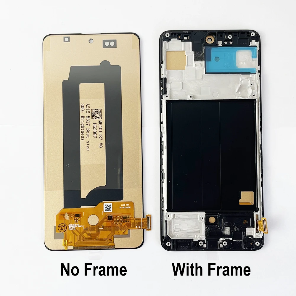 OLED Display For Samsung A51 LCD A515 A515F A515F/DS A515FD LCD Display Touch Screen with Frame Digitizer Assembly Replacement