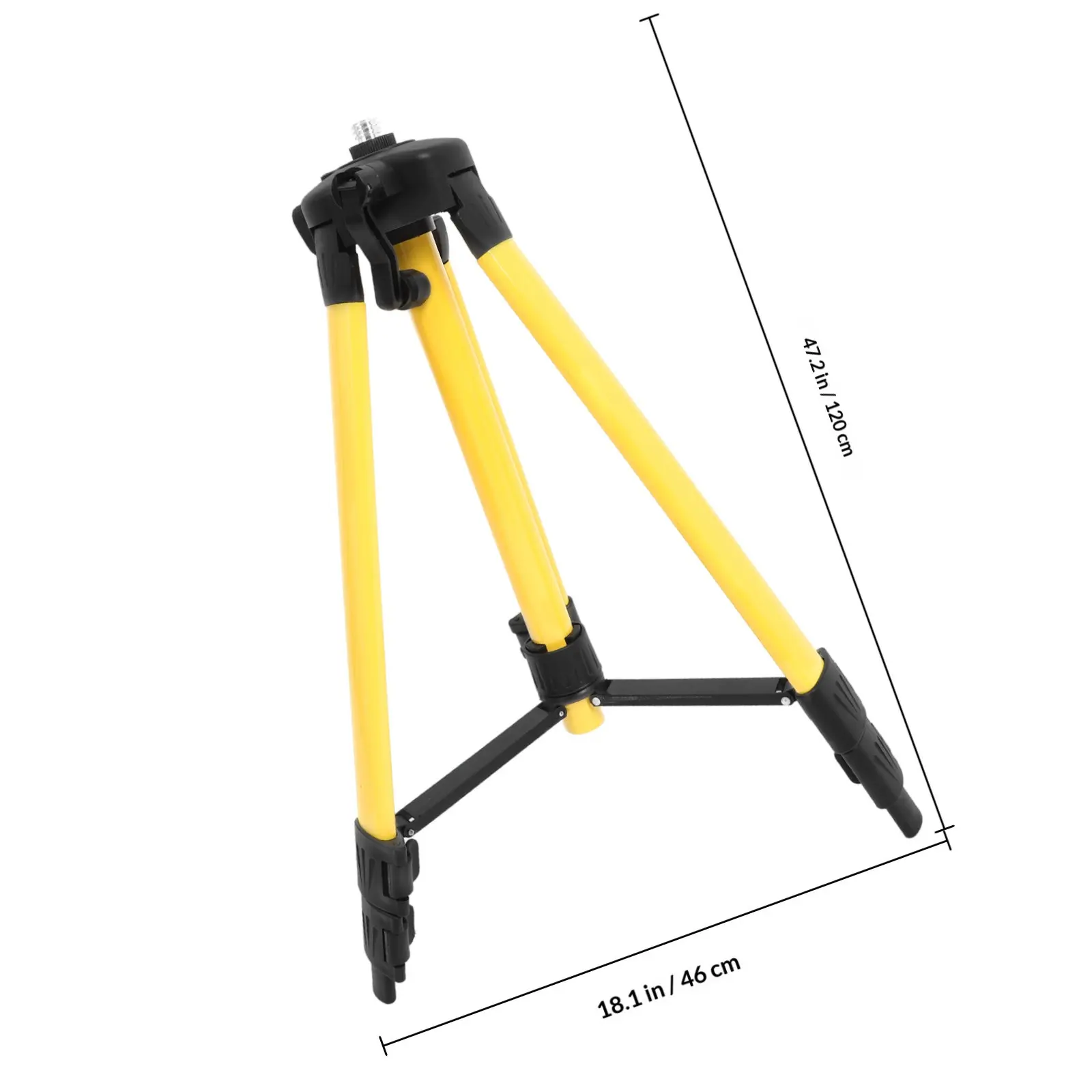 1Pcs Spirit Level Tripod Yellow Heavy Duty Steel Nylon Rods Adjustable Height 50Kg Load Gauge Holder Gradienter Support