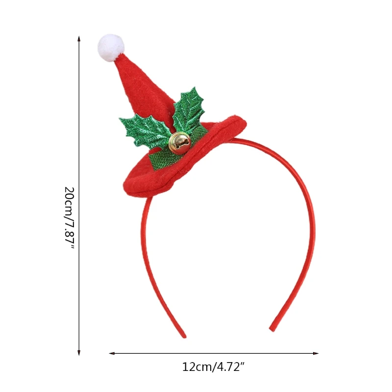 Ikat Kepala Topi Simpai Rambut Liburan Topi Santa Ikat Rambut Hiasan Kepala Liburan