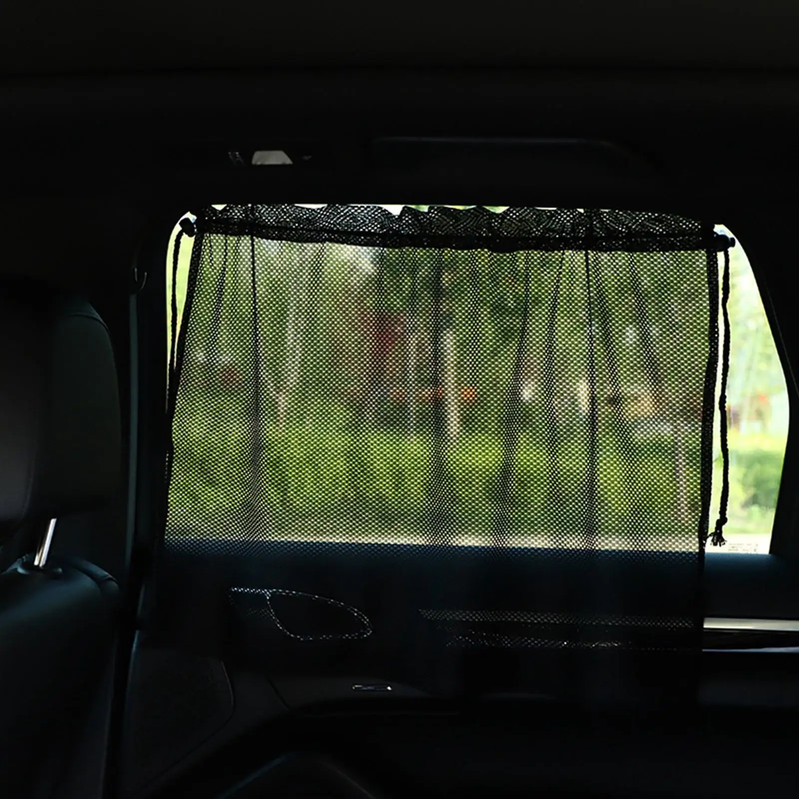 Car Mesh Side Window Sun Shade Visor Sun Visor Cover Universal Sunshade Curtain Window Sunshade Cover Side Window Cover Black