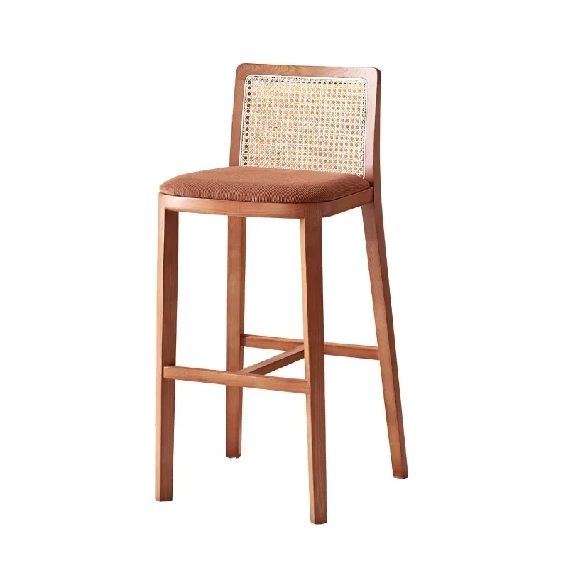 

Rattan Balcony Dining Chair Accent Nordic Coffee High Bar Stools Vanity Counter Furniture YX50BY