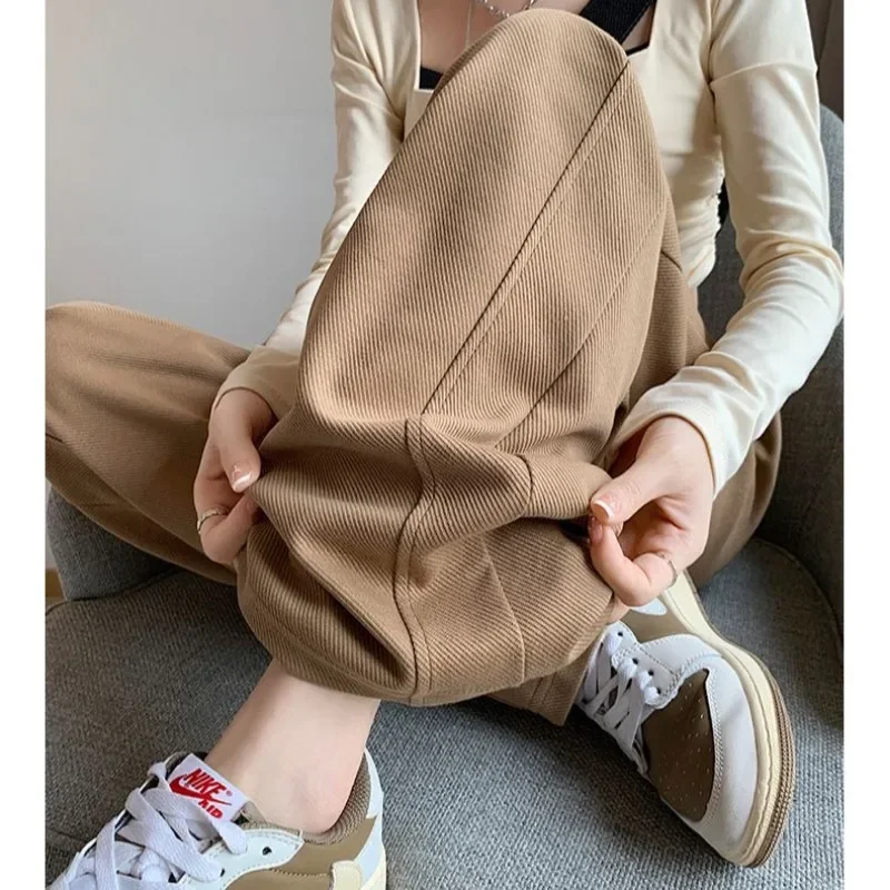 

Autumn New Grey Sweatpants Thin Casual Wide Leg Long Pants For Girls And Students Trousers Black Korean Sweatpants Women 바지