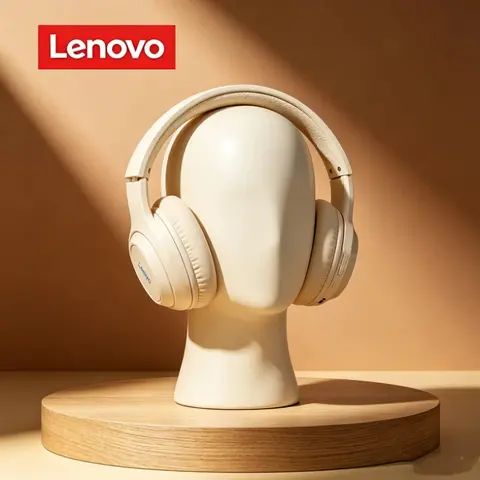 Lenovo Bluetooth 5.3 Earphones Over-ear Foldable Computer Wireless Headphones Gaming Headset 360° Stereo Sound Headset Original