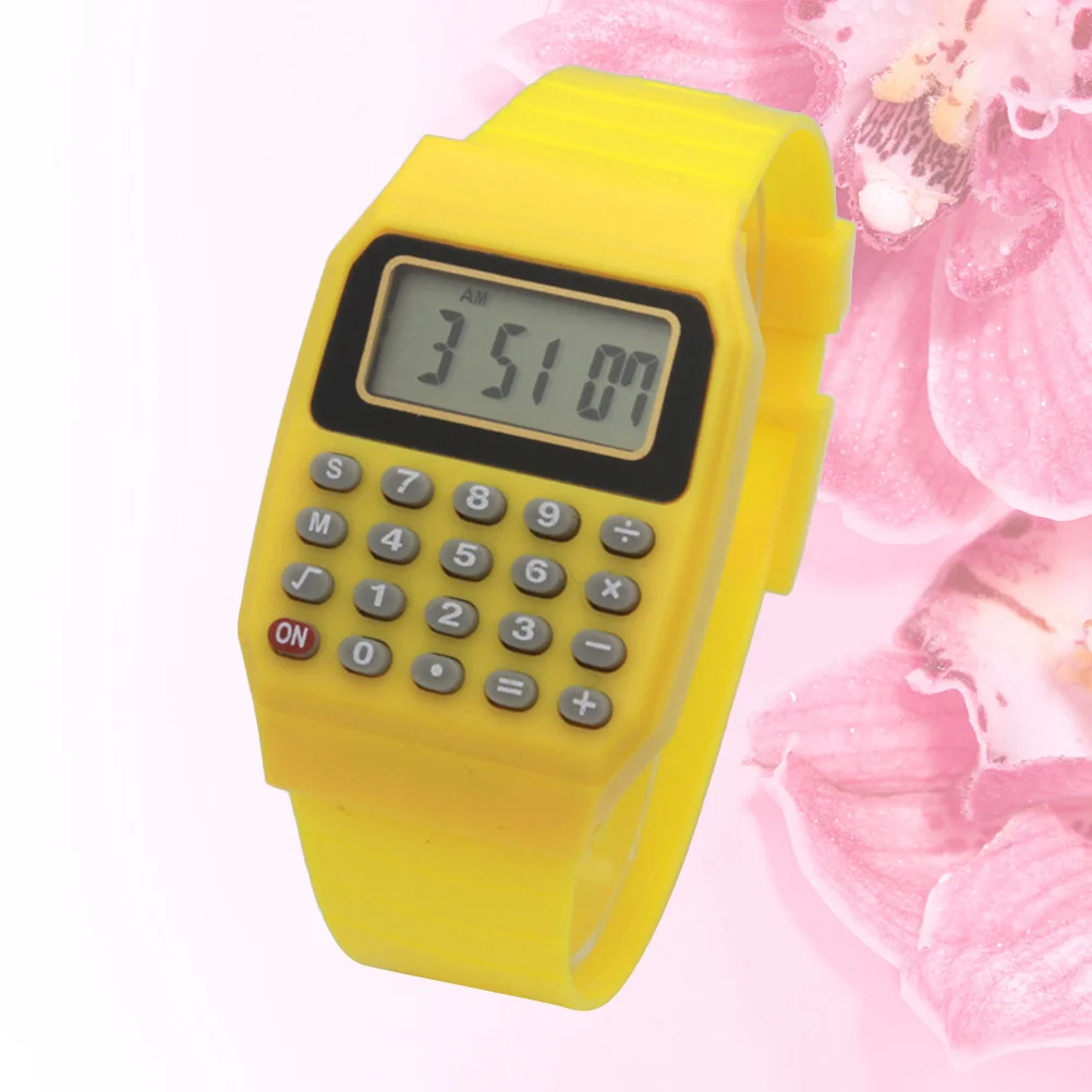 

2 Pcs Mens Digital Watch Calculator Wrist Children Calculation for Kids Birthday Present Toddler