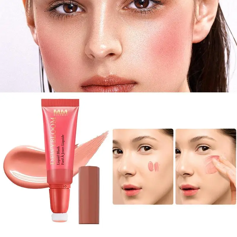 Face Liquid Blush Stick Eyeshadow Cheeks Makeup Shimmer Highlight Finish Moisturizing Creamy Soft Liquid Blush For Cheeks