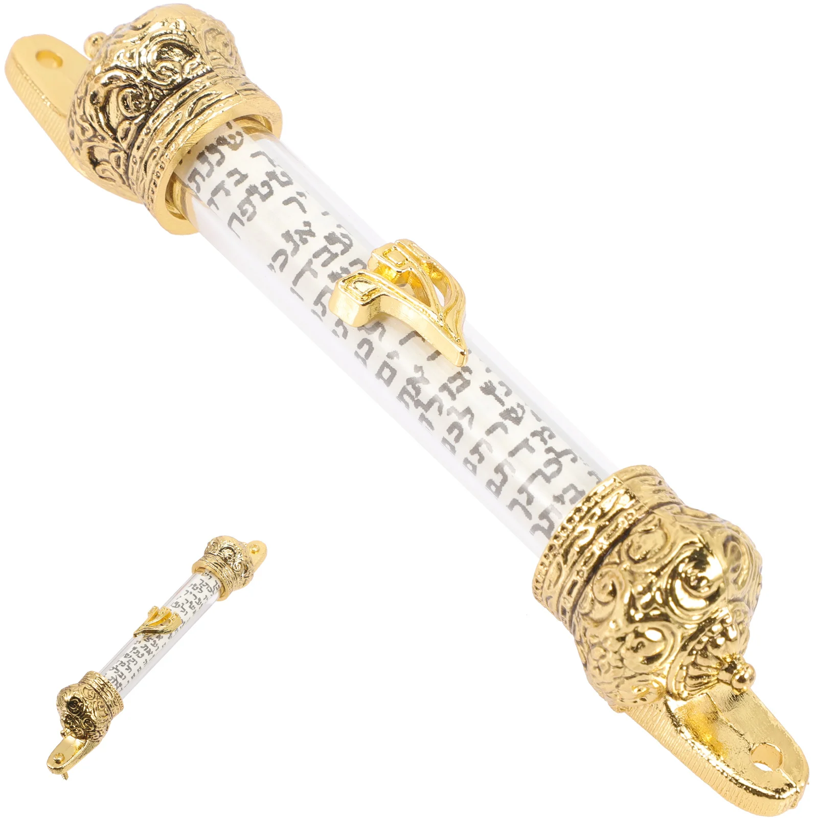 Rolo de coroa da bíblia, porta lateral de metal, mezuzah, delicado, judeu, religioso com para casa, hannukah, presentes, decoração ao ar livre