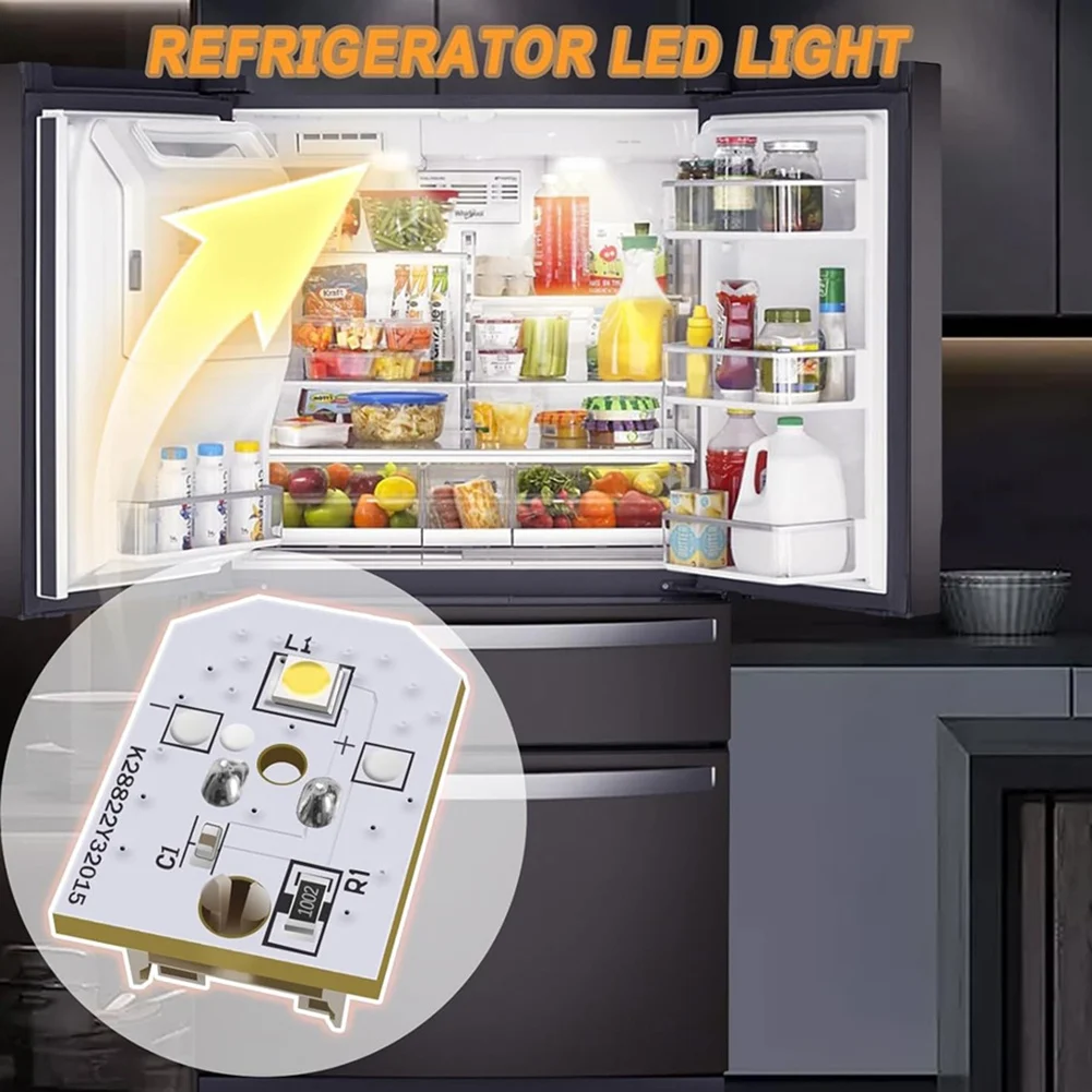 ABXHH WR55X11132 WR55X25754 ضوء الثلاجة ، الثلاجة مصباح ليد الجمعية استبدال Wr55x30602 Wr55x26486 10 قطعة