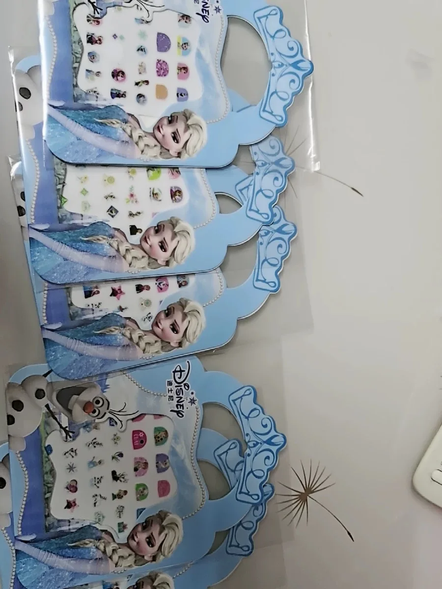 New Disney Cartoon Frozen Princess Snow White Makeup Nail Stickers 250 Pcs Mermaid Stitch Stickers Toy For Kids Diy Gifts