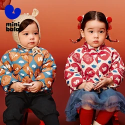 Mini Bala New Winter Cotton-Padded Coat Kids for New Year's Greeting in 2025 Waterproof Outerwear