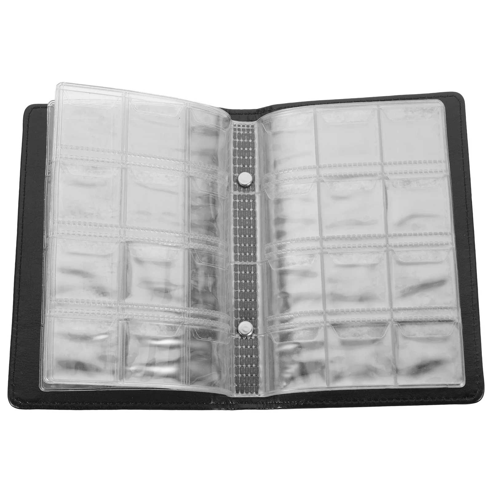 

Coin Collection Book PU Cover Practical Coin Storage Album with Transparent Grids for Coins Tokens Medallions Coins Storage Book