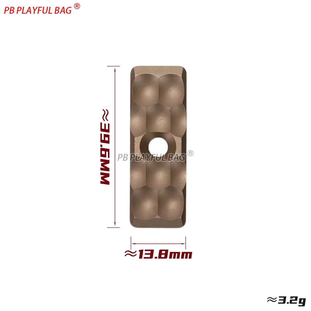 Ultrakorte M-LOK handguardchip - Luchtvaart aluminium CNC metalen railpaneel - Upgrade-accessoire voor speelgoedpistool QJ183