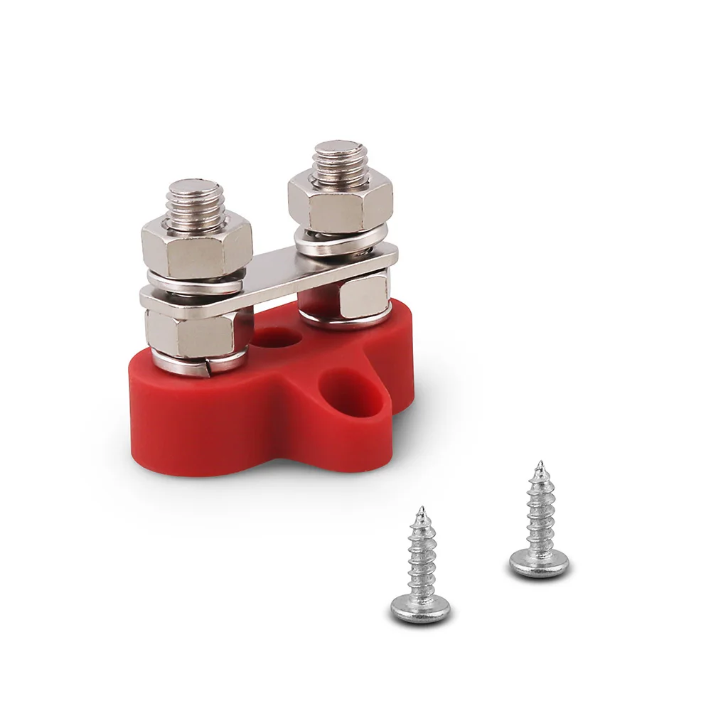 

1PCS 5/16inch M8 DC 48V Power Junction Block Power Distribution Block Battery Terminal Stud for Truck RV Bus Bar Terminal Block
