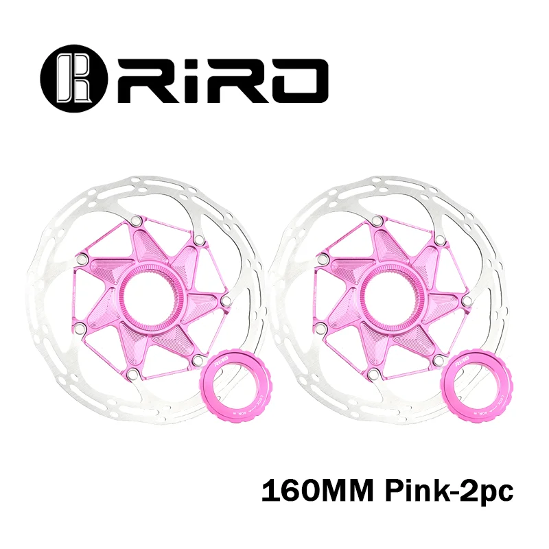 RIRO Fahrradscheiben Center Lock 140 mm 160 mm schwimmender Bremsscheibe Leichter, hochfester Wärmeableitungs-Scheiben-Fahrradbremsscheibe