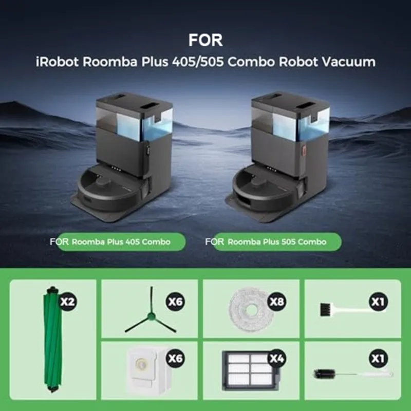 A52Q-Staubbeutel, Filter, Moppbürste, 26 Stück, Ersatzteile für Irobot Roomba Plus 405/505/507 Staubsauger – Detail 2