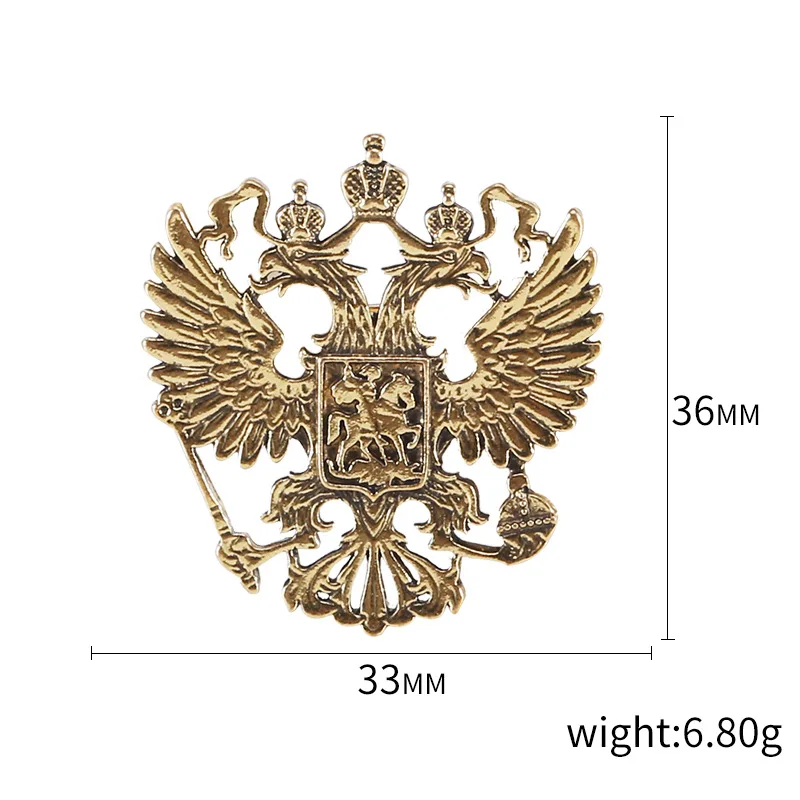 Creative Double-headed Eagle Brooch Alloy Vintage Animal Brooch Clothing Accessories