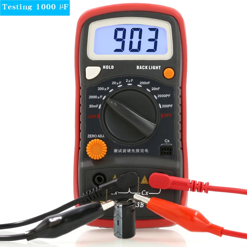 SZBJ DT6013B is a high-precision digital capacitance meter specifically designed for quick measurement of capacitors.