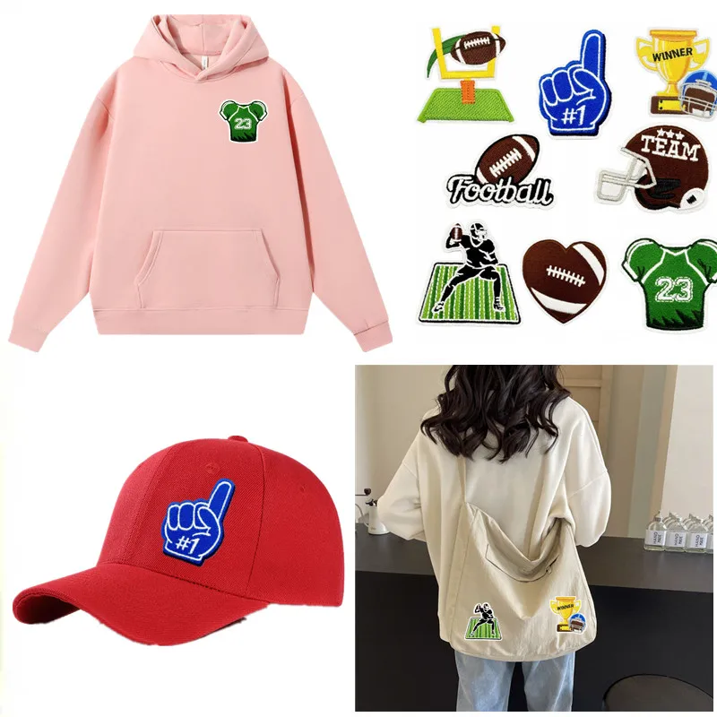 

Creative Rugby Embroidery Patches Champion Cup Patch Stickers for DIY Clothing Hat Coats Jeans T-shirt Sweaters Shoes Bags Socks