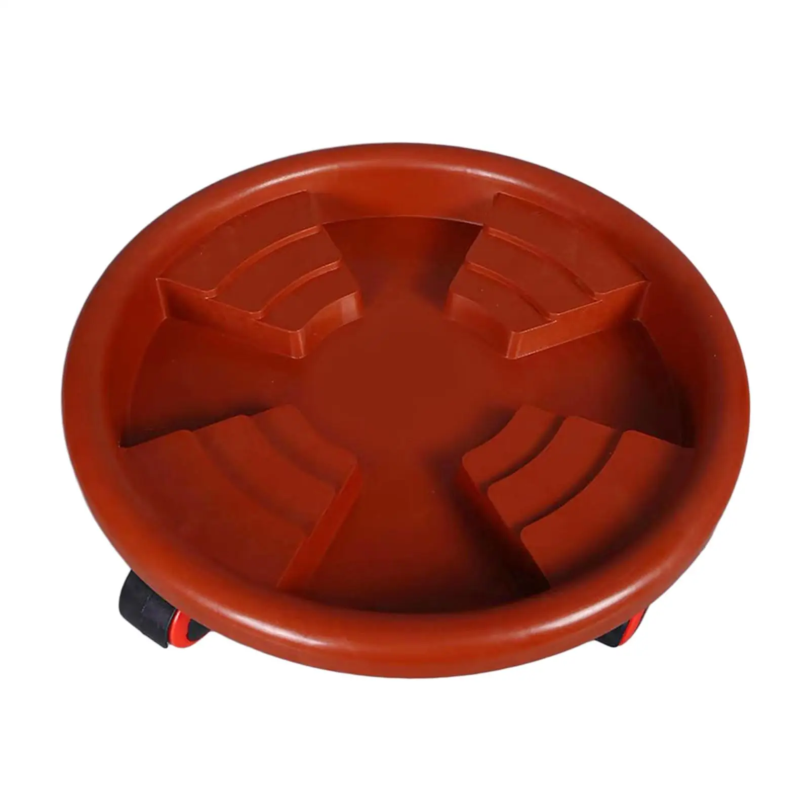 Pot Caddy with Wheels,Pot Trolley Round Coaster with Casters Rolling Plant Stand,Wheeled Planter Saucer for Potted Plant,Vase