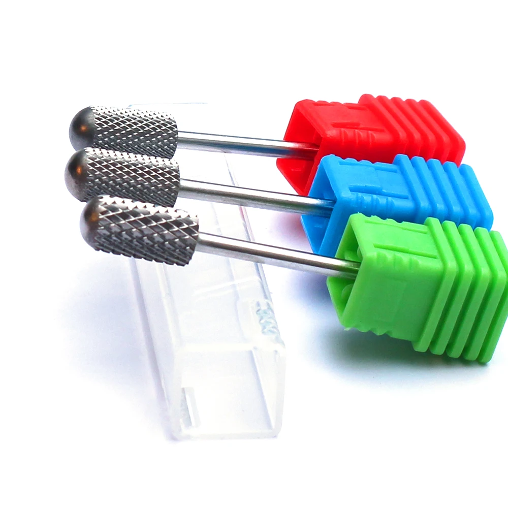 Cilindrische Vorm Carbide Wolfraam Nagelboor Elektrische Manicure Frees Burr Apparaat Nagelvijlen Bits Pedicure Gereedschap