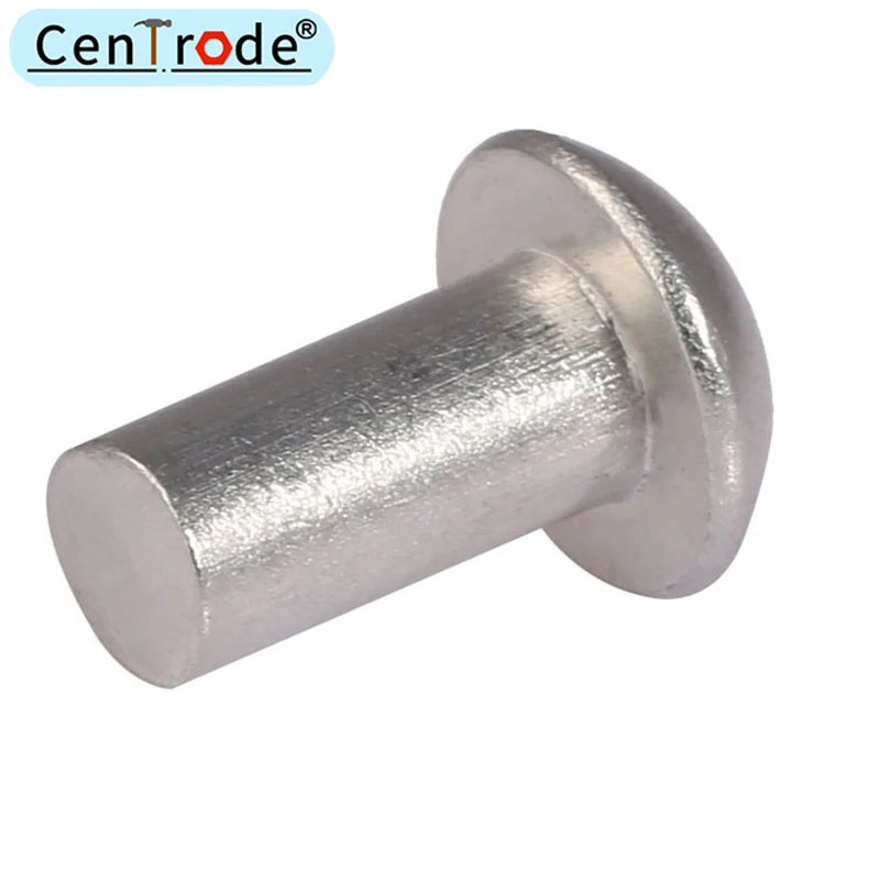 Spot GB867-86 Semi-round Head Aluminum Rivet Solid Rivet Round Cap Percussive Aluminum Rivet M3-M6 100PCS