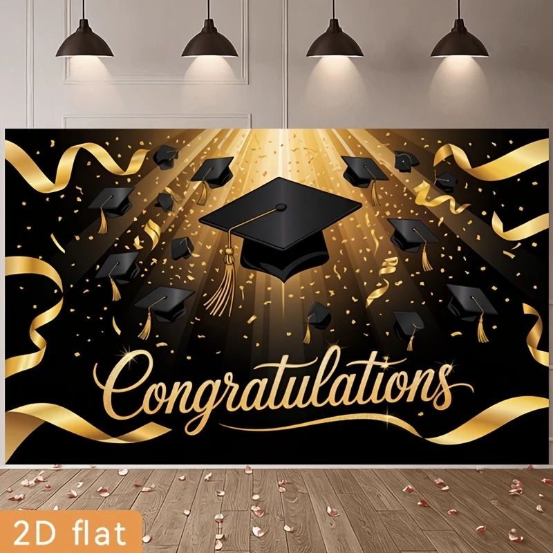 VIKAMA Graduation Ceremony Celebration Tapestry, For Indoor And Outdoor Wall Decoration, For Graduation Party Home Decoration