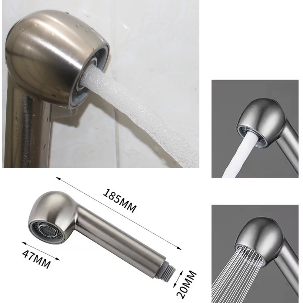 Kitchen Faucet Spray Head Universal G1/2 Pull Out Spray Shower Nozzle Bathroom Sink Tap Mixer Replacement Accessory Spout