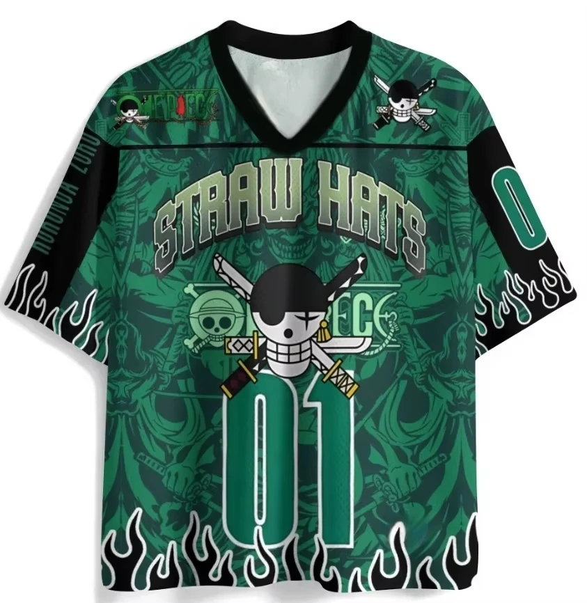 

Bandai 2026 New Summer Japanese Anime Zoro Luffy Quick Drying T-shirt Large Neutral Top Outdoor Casual Breathable