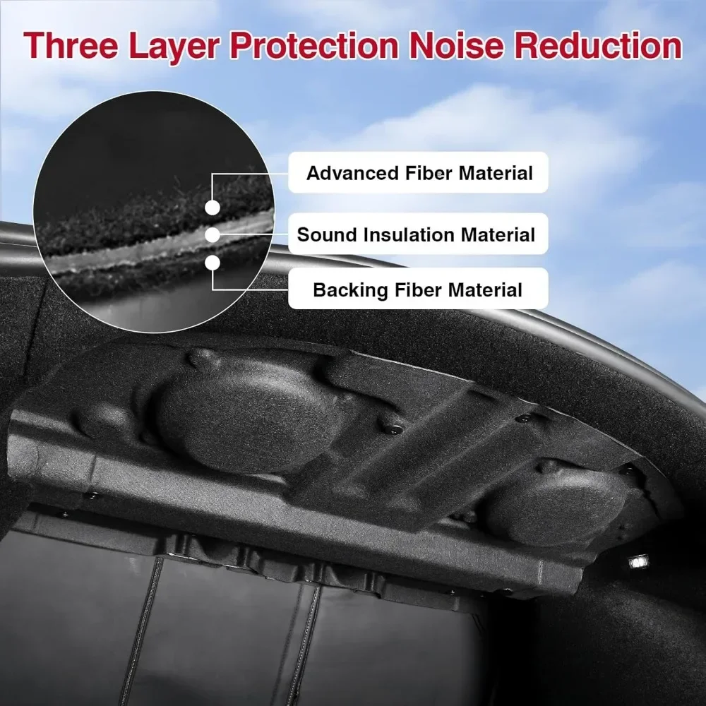 Noise Insulation Soundproofing Foam Trunk Sound Insulation Noise Reduction Accessory Compatible for Tesla Model 3 Highland 2024