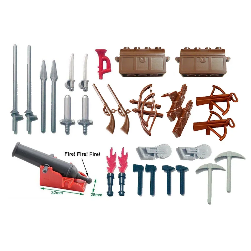 Weapon Sword for Ninja Castle Knight Medieval Military Parts Castle Rider Soldiers Shield spear crossbow Building Block figures