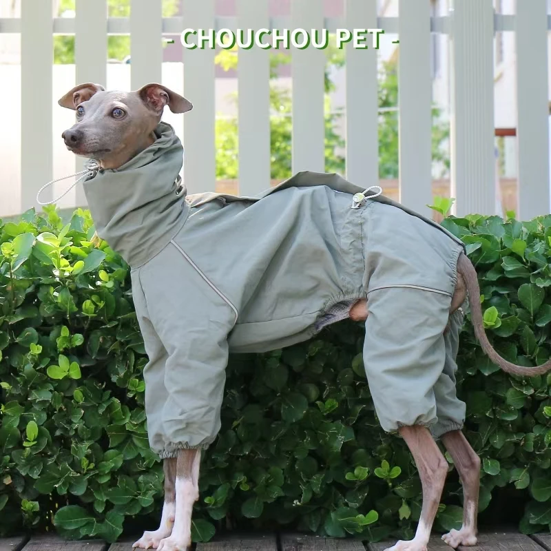 Chubasquero de galgo italiano, chaqueta para mascotas al aire libre de otoño e invierno, ropa para perros resistente al viento y a la lluvia