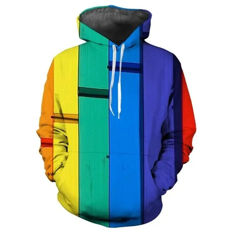 

Popular Personality Stripe 3D Printing Hoodies Men Women Long Sleeve Casual Hoodie Loose Fashion Graphic Sweatshirts Pullovers