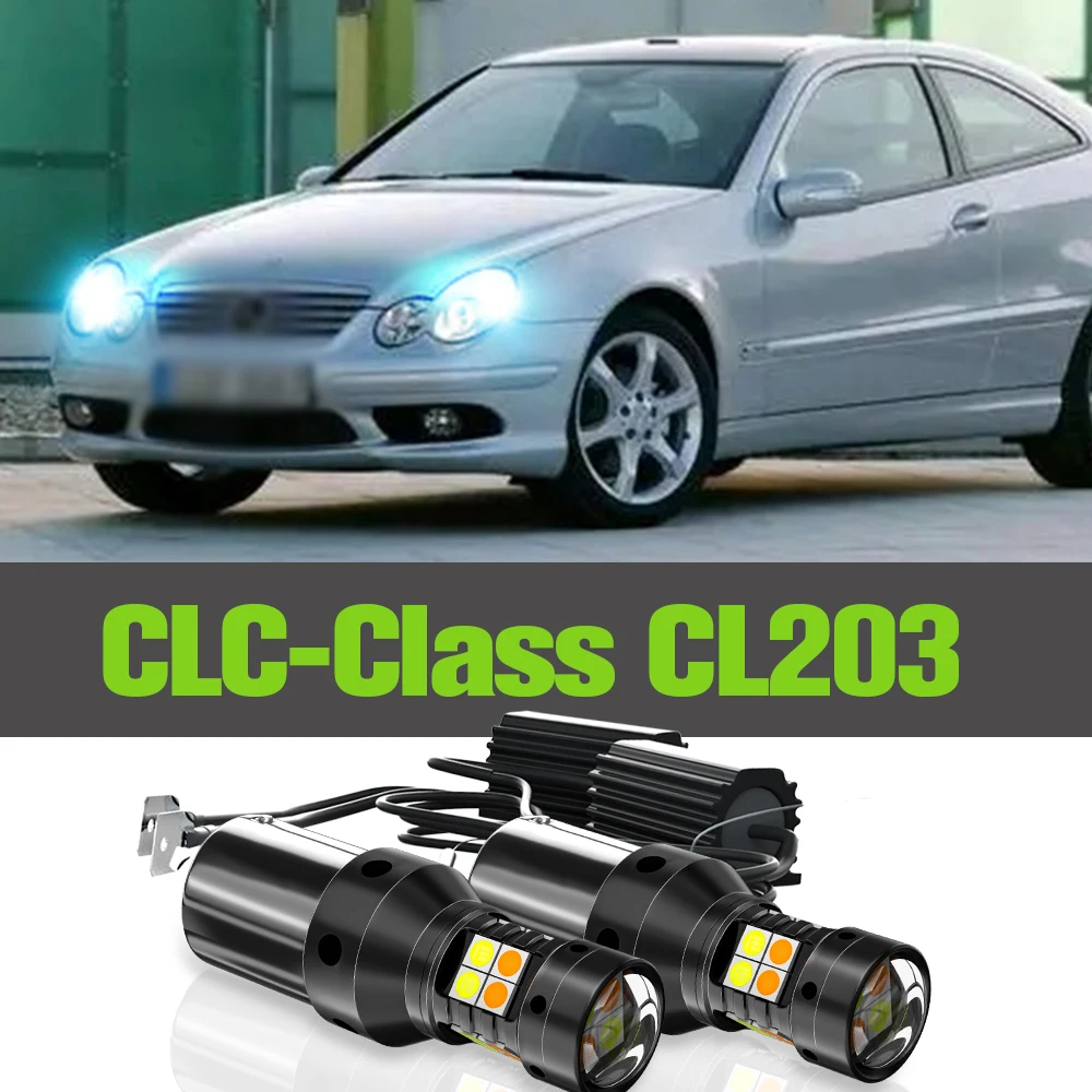 

2x LED Dual Mode Turn Signal+Daytime Running Light DRL Accessories Lamp For Mercedes Benz CLC-Class CL203 2008-2011 2009 2010