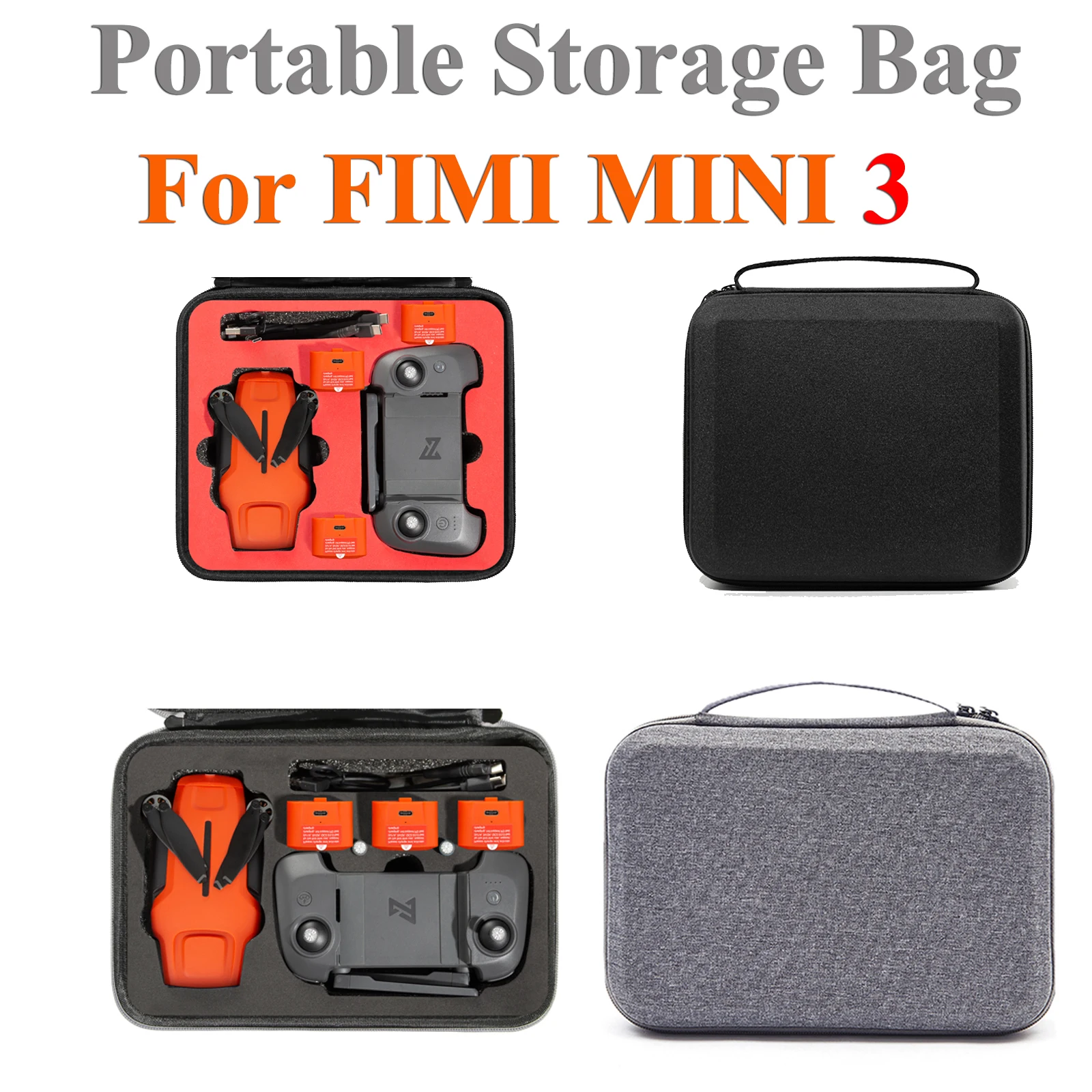 

For FIMI MINI 3 Drone Storage Bag Portable Case Handbag Protective Carrying Box Soft Bag