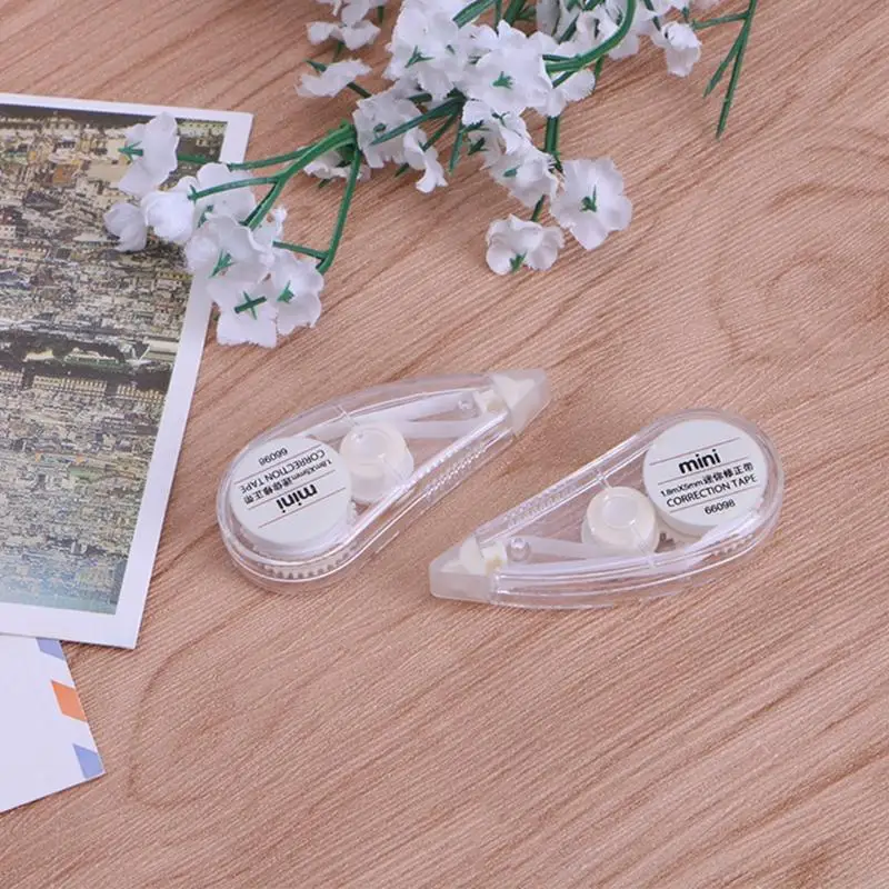 W89C 2PCS Симпатичная коррекционная лента мини -роллер белый raSer Школа канцелярские товары канцелярские принадлежности