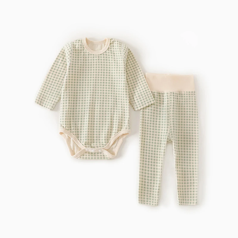 AYNIGIELL Newborn Bodysuits+Pants Unisex Cotton Baby Girl Clothes Long Sleeves Newborn Baby Boy Clothes  for 0-18 Months